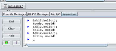 Jgrasp interactions pane screenshot